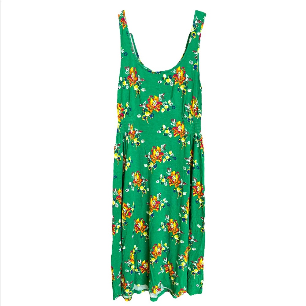 Floral print knee length sleeveless summer mini babydoll dress